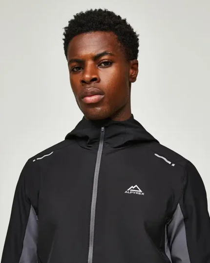 Alpyrex Delta Zip Through Hoodie Black Asphalt (2)