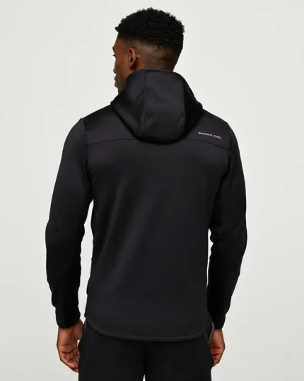 Alpyrex Proflux Poly Fleece Full Zip Hoodie Jet Black Asphalt (1)