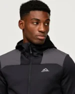 Alpyrex Proflux Poly Fleece Full Zip Hoodie Jet Black Asphalt (2)