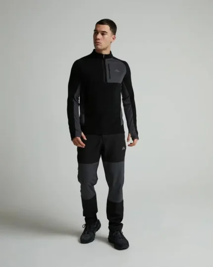 Alpyrex Solo 2.0 Quarter Zip Top Jet Black Asphalt (1)