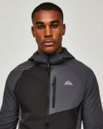 Alpyrex Solo 2.0 Woven Full Zip Hoodie Black Asphalt (2)