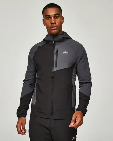 Alpyrex Solo 2.0 Woven Full Zip Hoodie Black Asphalt