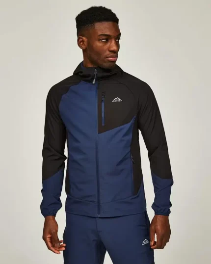 Alpyrex Solo 2.0 Woven Full Zip Hoodie Dress Blue Jet Black